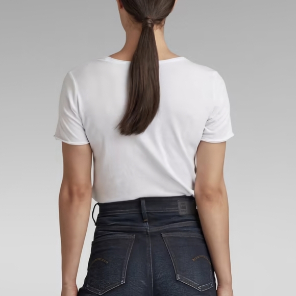 NWT, G-Star, RAW slim Women's White T-Shirt - Picture 4 of 6